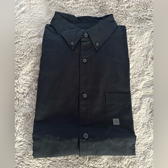 Nwt -EXPRESS SOLID STRETCH COTTON XL SHIRTCOLOR BLACK - Picture 3 of 8